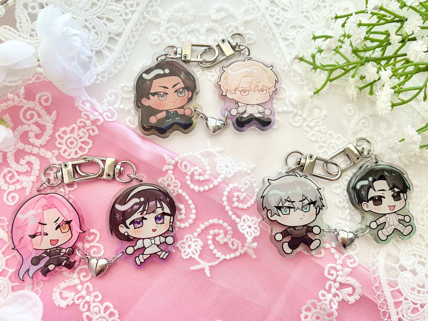 alien stage ship charms (2" glitter epoxy)