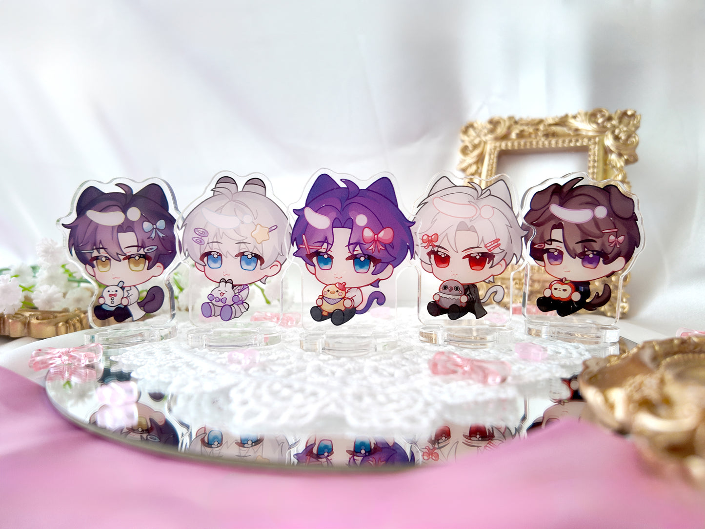 love and deepspace mini standees (2" acrylic)